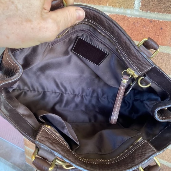 Coach Brown Hamptons Pebbled Leather Carry All (circa 2000s) - Picture 5 of 10